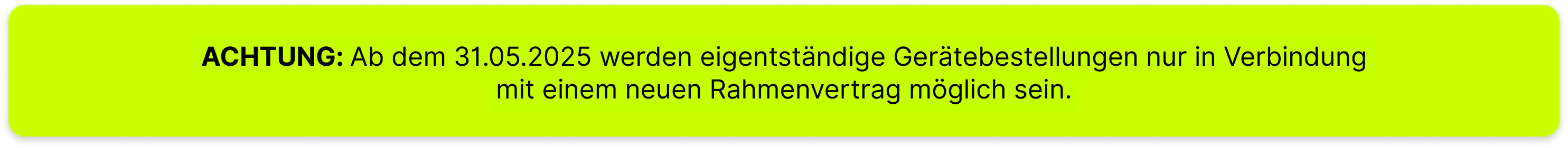 ACHTUNG Ab dem ACHTUNG Ab dem